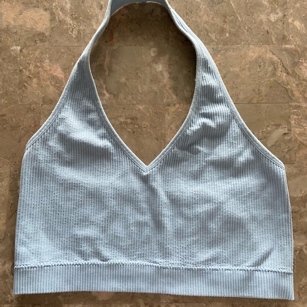 Garage Light Blue Halter Top